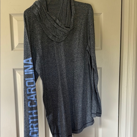 Nike Heather Gray Hoodie with Light Blue Accents North Carolina - Picture 5 of 5